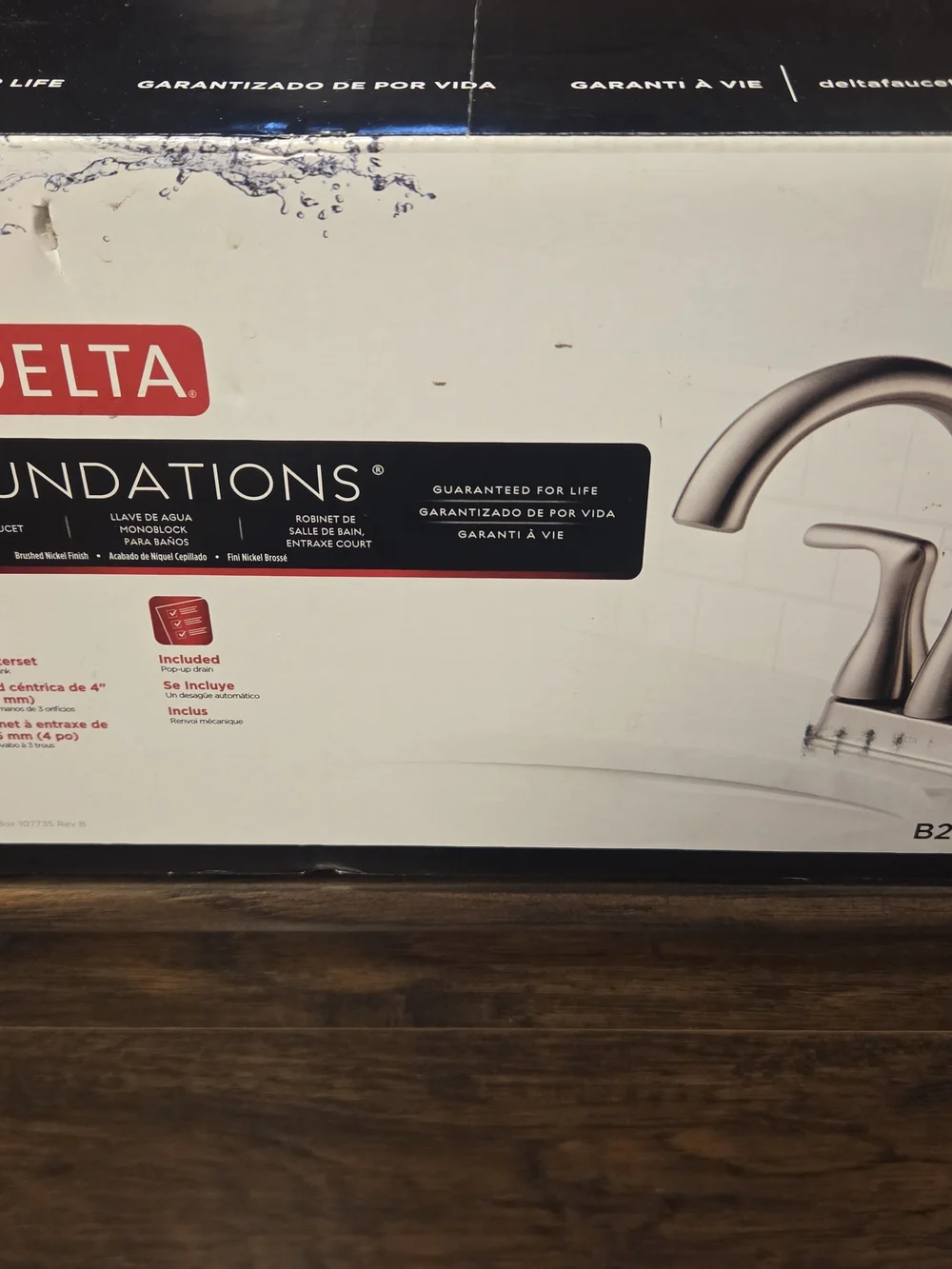 Delta Foundations 4-in centerset 2-handle WaterSense Mid-arc Faucet